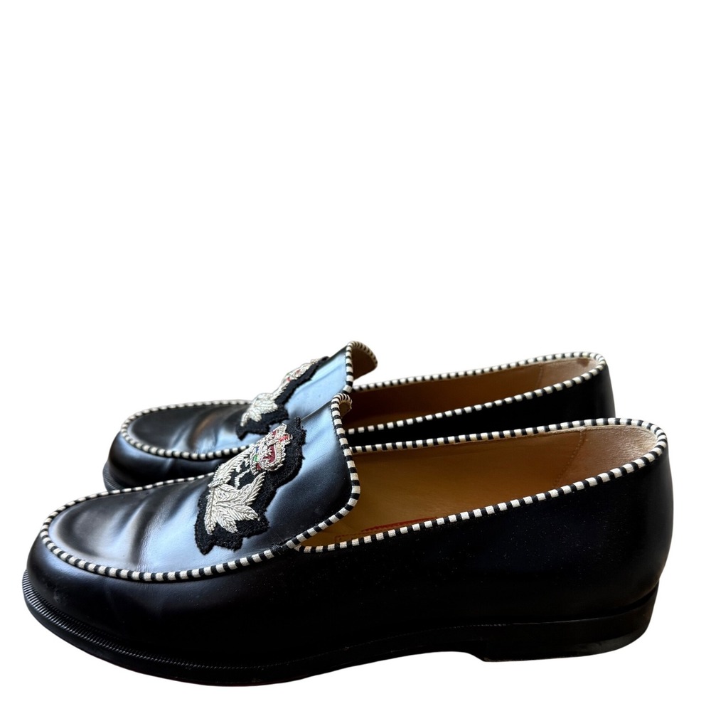 Christian Louboutin Laperouza Crest Loafers Black 40 EU or US 9 - Picture 12 of 13